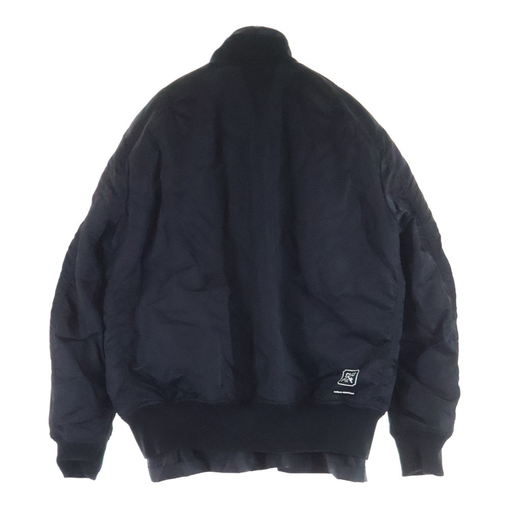 UNIFORM EXPERIMENT(ユニフォームエクスペリメント) REVERSIBLE MA-1 ドッキング ボンバージャケット テーラードジャケット UE-222011 ブラック