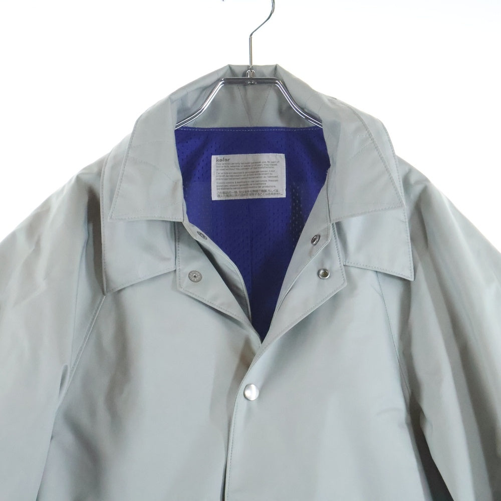 kolor(カラー) ナイロンタフタスリーレイヤー ナイロンコーチジャケット 20SCM-G01101 グレー/ブルー