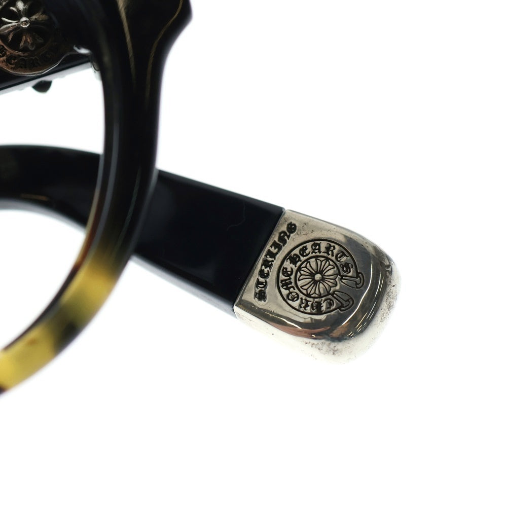 CHROME HEARTS(クロムハーツ) KAY GULLS CHプラステンプル ウエリントン アイウェア 眼鏡 ブラック/ブラウン