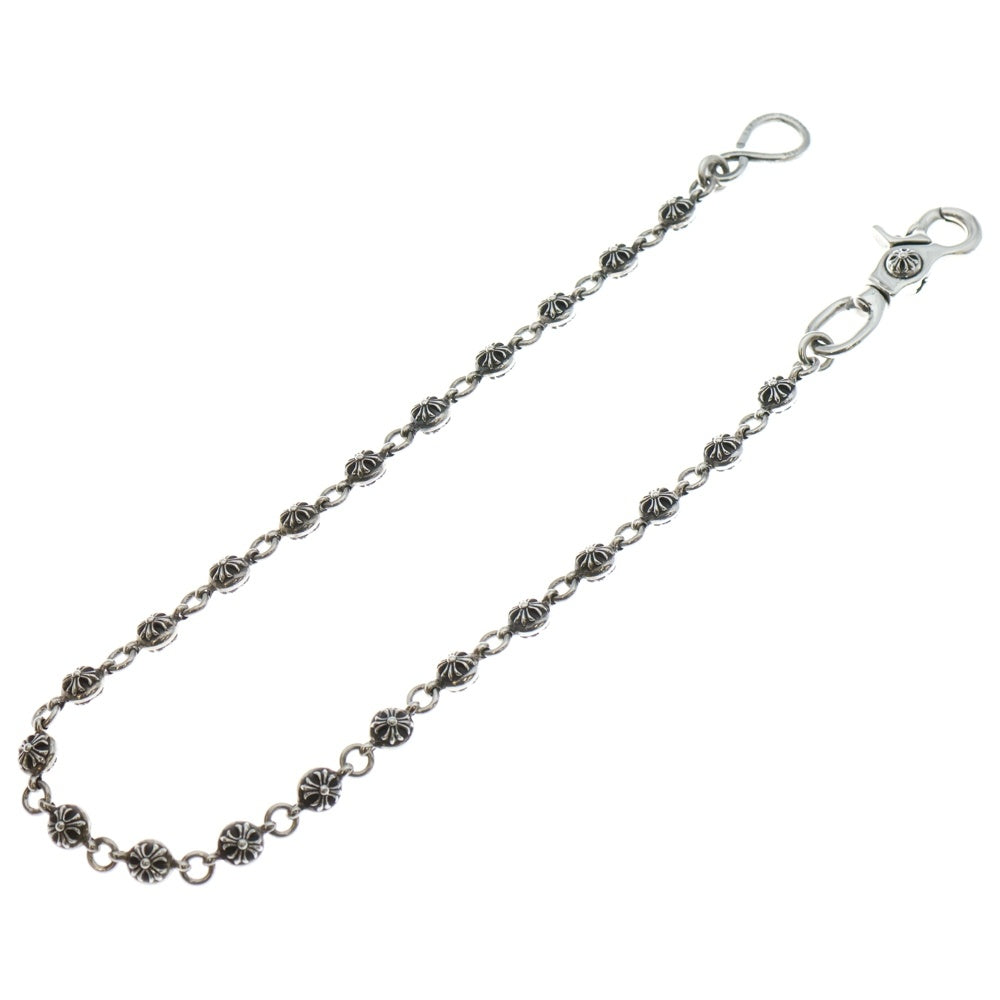 クロムハーツ サイズ:ロング  2MULTIBALL LONG-S 1クリップロング#2マルチボール シルバーウォレットチェーン 中古 OK15 CHROME HEARTS(クロムハーツ) 2BALL LONG-S/1クリップロング#2クロス