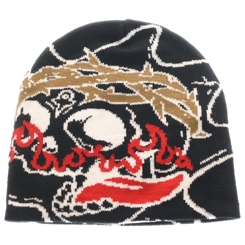 NO BRAND(ノーブランド) glo gang グローギャング Skull of Venom Beanie スカル オブ ヴェノム ビーニー ブラック