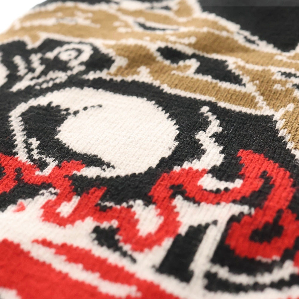 NO BRAND(ノーブランド) glo gang グローギャング Skull of Venom Beanie スカル オブ ヴェノム ビーニー ブラック