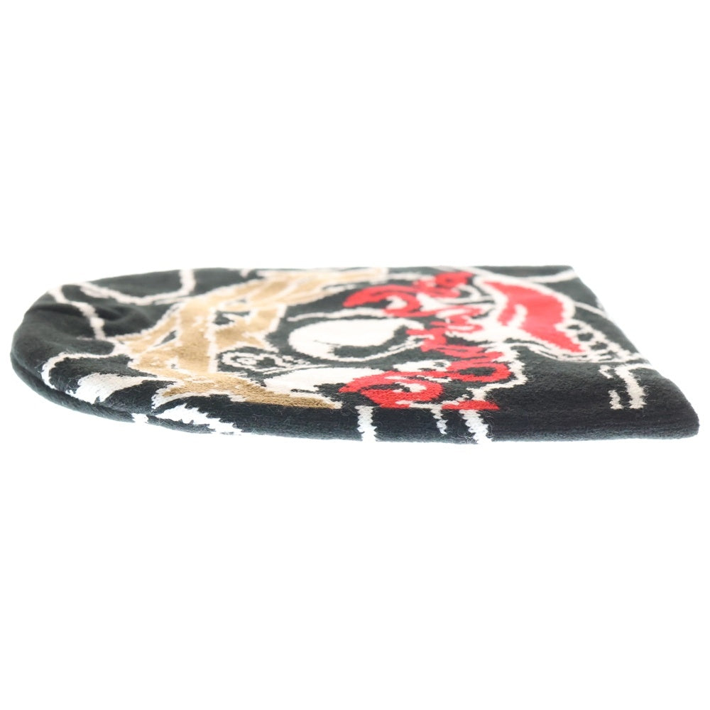 NO BRAND(ノーブランド) glo gang グローギャング Skull of Venom Beanie スカル オブ ヴェノム ビーニー ブラック