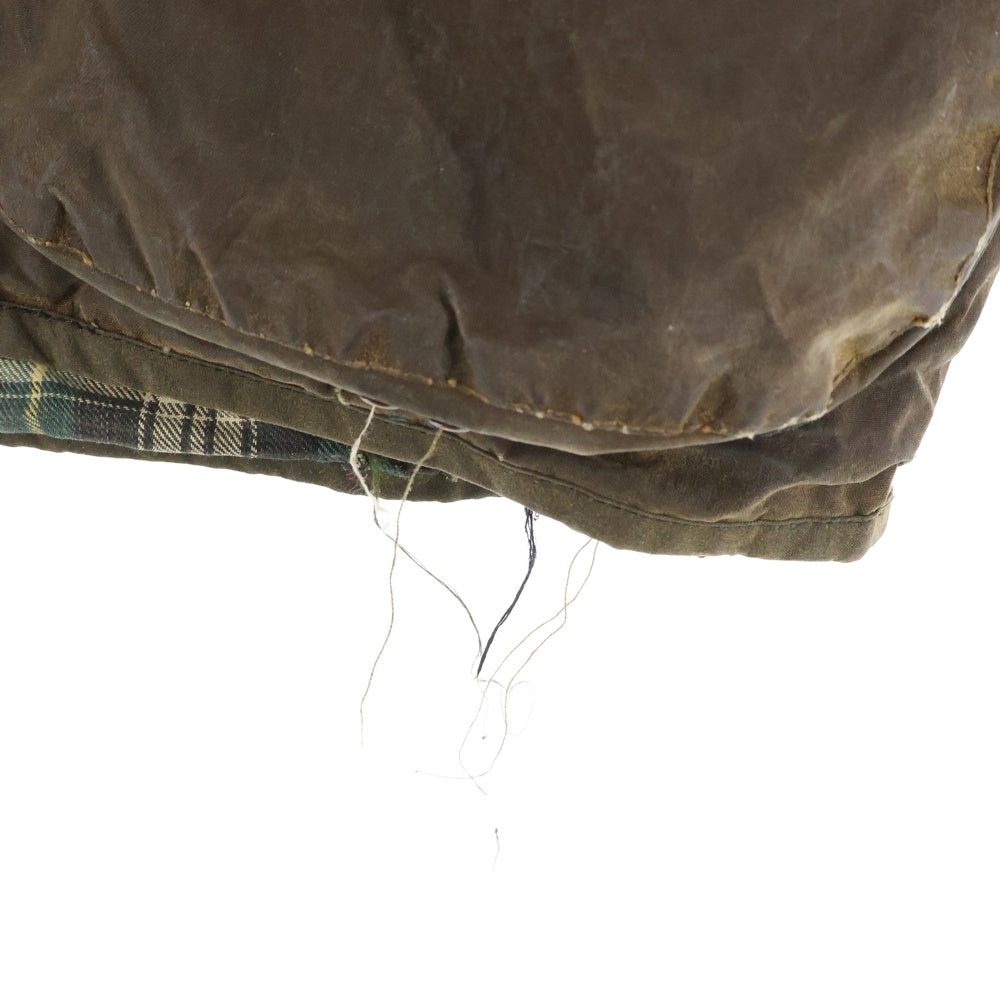 Barbour(バブアー) 90s 3ワラント MOORLAND チェックライニング オイルドジャケット ブラウン
