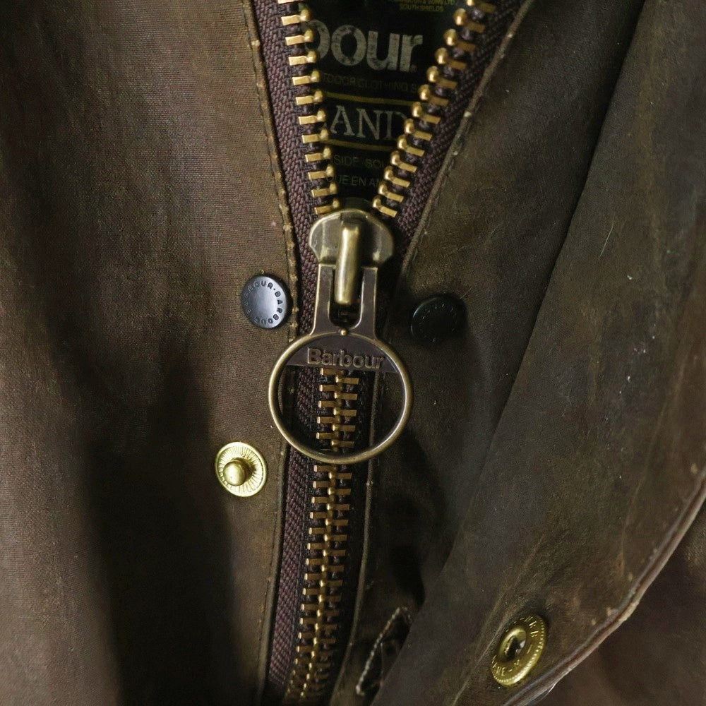 Barbour(バブアー) 90s 3ワラント MOORLAND チェックライニング オイルドジャケット ブラウン