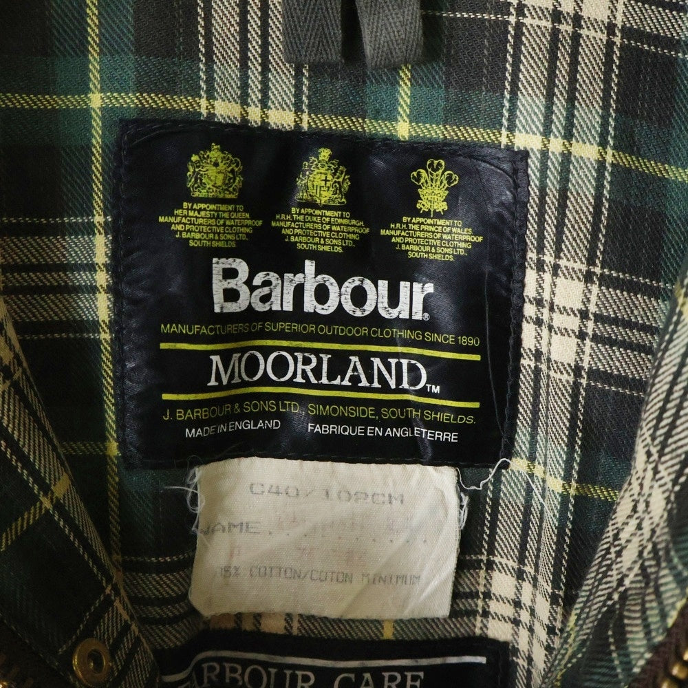 Barbour(バブアー) 90s 3ワラント MOORLAND チェックライニング オイルドジャケット ブラウン