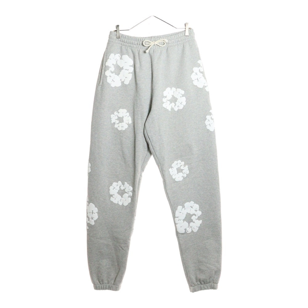 DENIM TEARS(デニムティアーズ) COTTON WREATH SWEATPANTS コットン フラワー スウェットパンツ グレー
