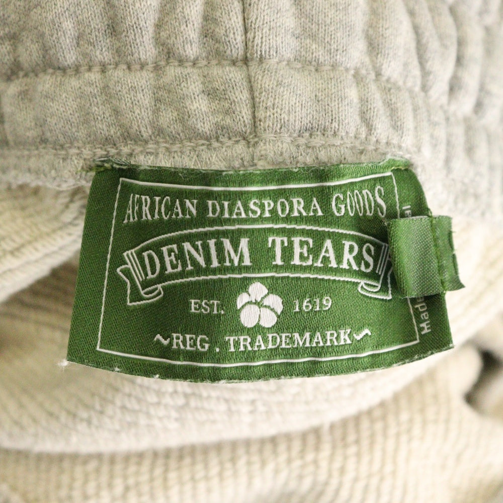 DENIM TEARS(デニムティアーズ) COTTON WREATH SWEATPANTS コットン フラワー スウェットパンツ グレー