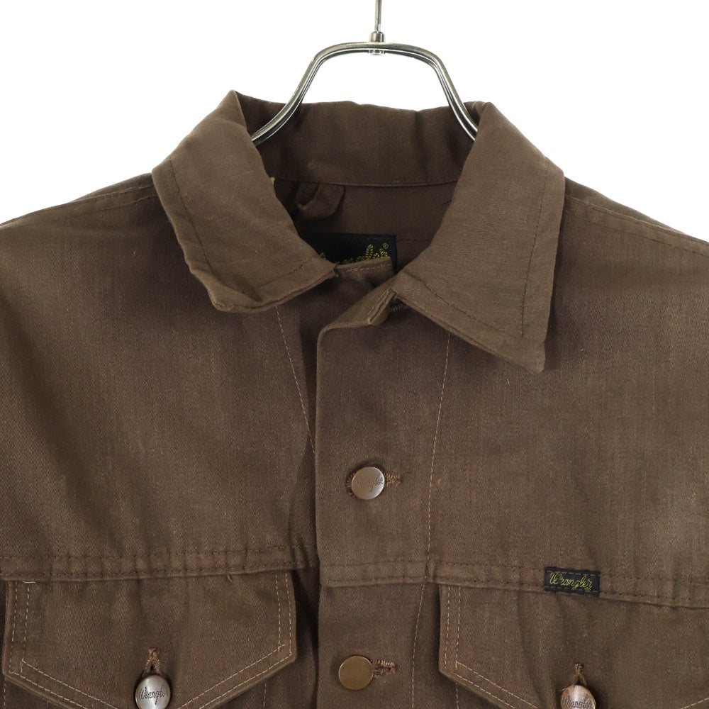 Wrangler(ラングラー) 70s 黒タグ コットンツイル トラッカージャケット ブラウン