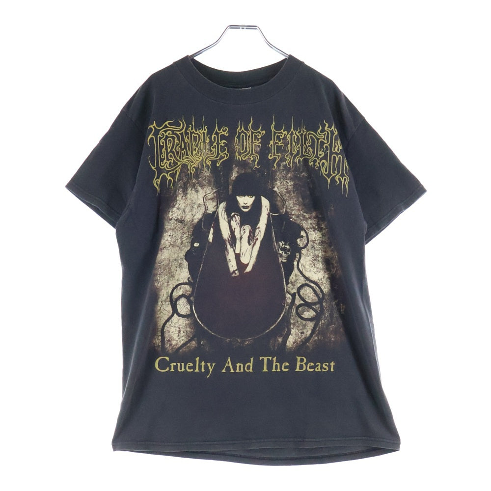 VINTAGE(ヴィンテージ) 00s CRADLE OF FILTH CRUELTY AND THE BEAST クレイドルオブフィルス 両面プリント クルーネック半袖Tシャツ ブラック