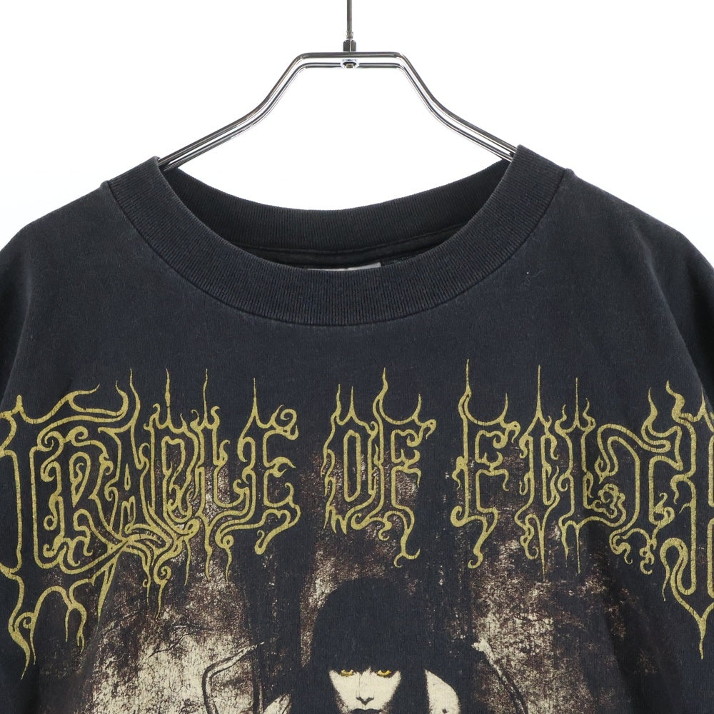 VINTAGE(ヴィンテージ) 00s CRADLE OF FILTH CRUELTY AND THE BEAST クレイドルオブフィルス 両面プリント クルーネック半袖Tシャツ ブラック