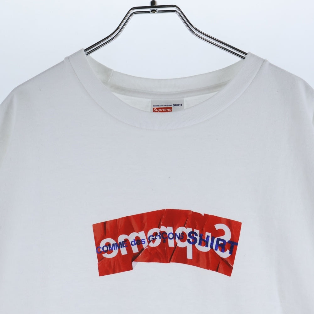 SUPREME(シュプリーム) 17SS Comme des Garcons SHIRT Box Logo Tee コムデギャルソンシャツ ボックスロゴ 半袖Tシャツ ホワイト