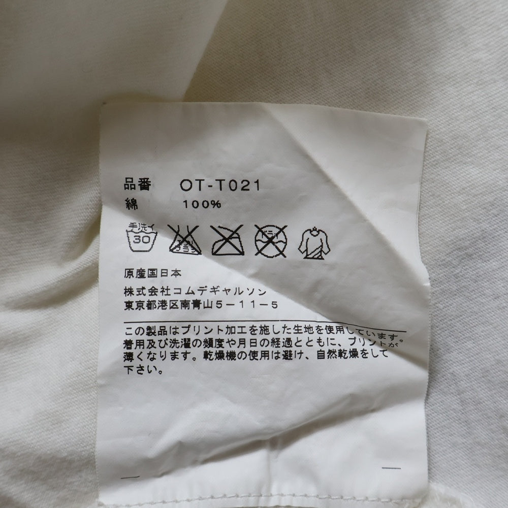 CHROME HEARTS(クロムハーツ) ×COMME des GARCONS コムデギャルソン スクロールラベル カットアウトCHプラスプリント 半袖Tシャツ カットソー ホワイト OT-T026