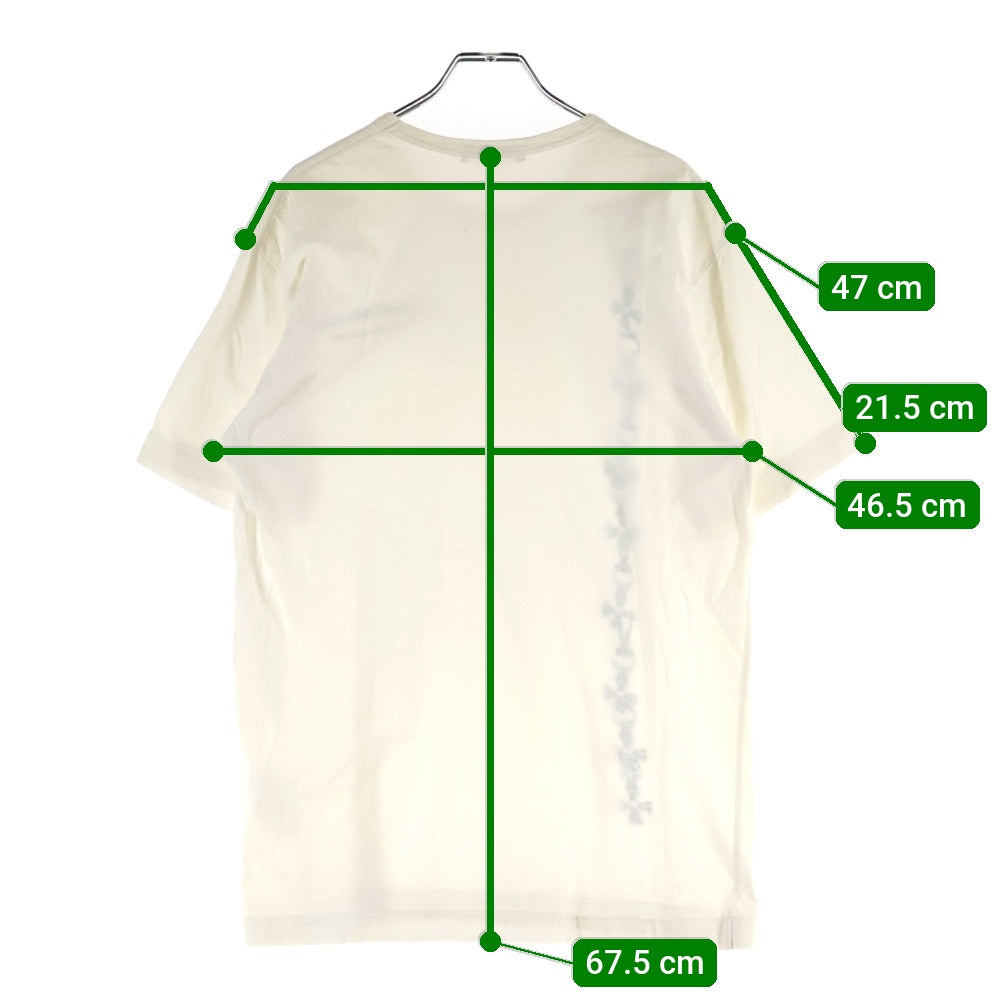 CHROME HEARTS(クロムハーツ) ×COMME des GARCONS コムデギャルソン スクロールラベル カットアウトCHプラスプリント 半袖Tシャツ カットソー ホワイト OT-T026