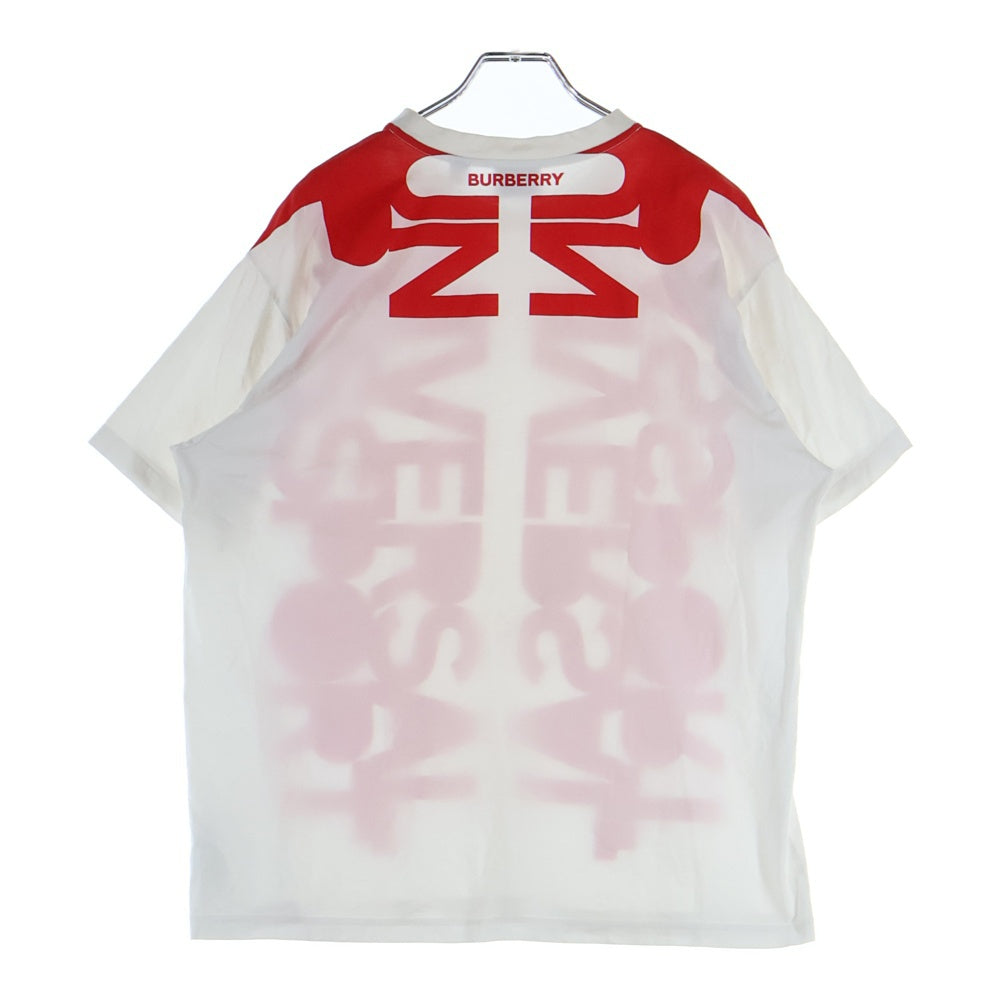 BURBERRY(バーバリー) 22SS スローガンプリント クルーネック半袖Tシャツ ホワイト 8051983