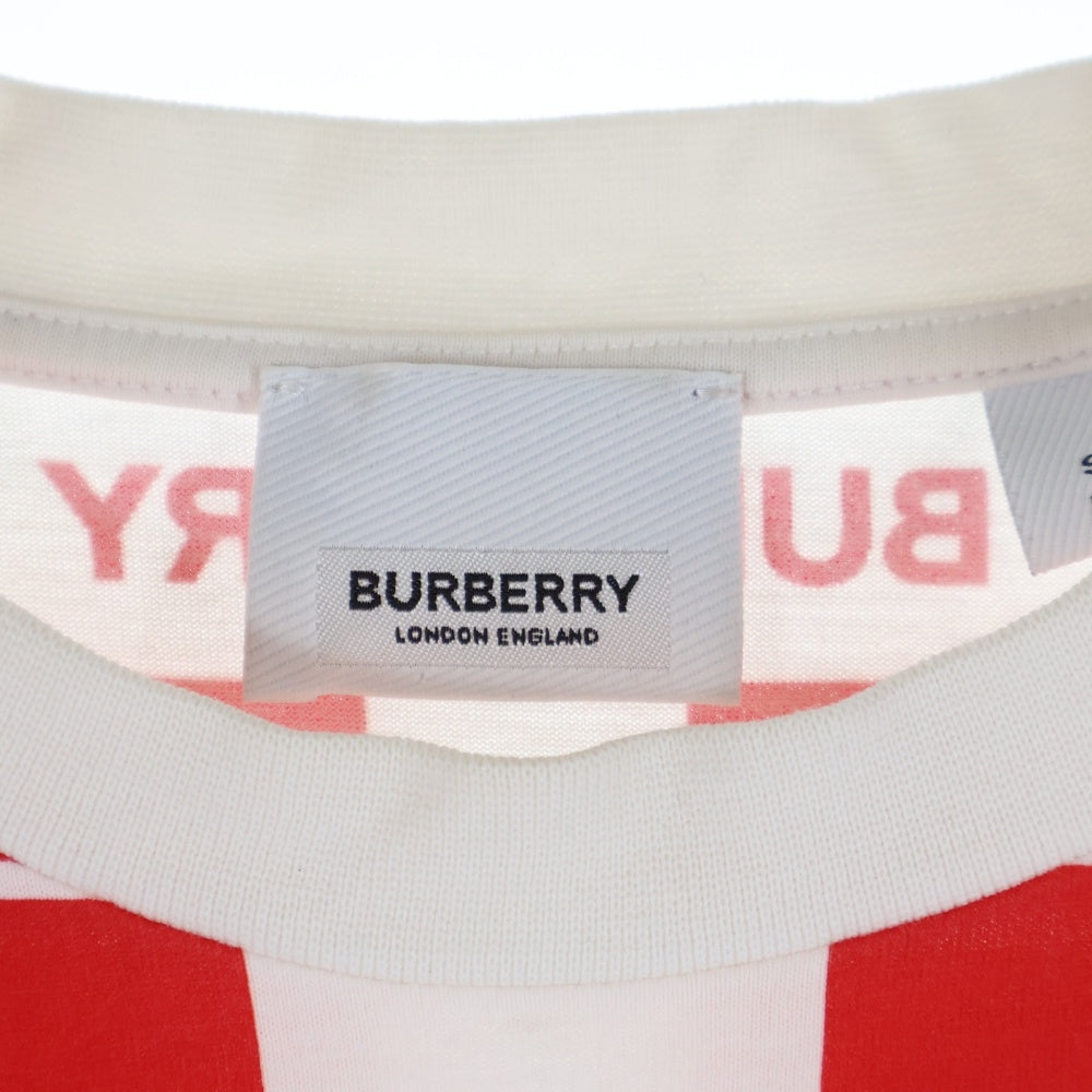 BURBERRY(バーバリー) 22SS スローガンプリント クルーネック半袖Tシャツ ホワイト 8051983