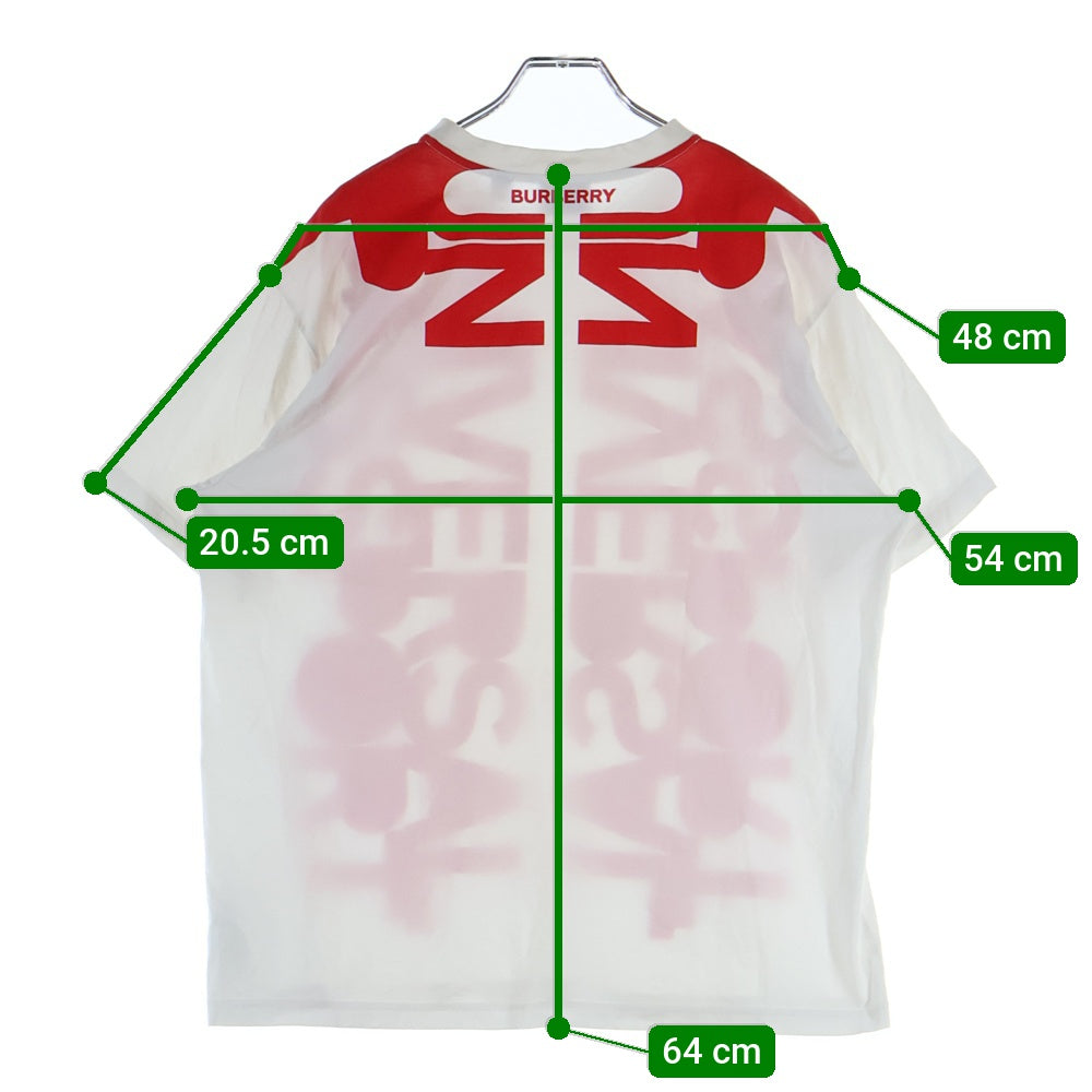 BURBERRY(バーバリー) 22SS スローガンプリント クルーネック半袖Tシャツ ホワイト 8051983