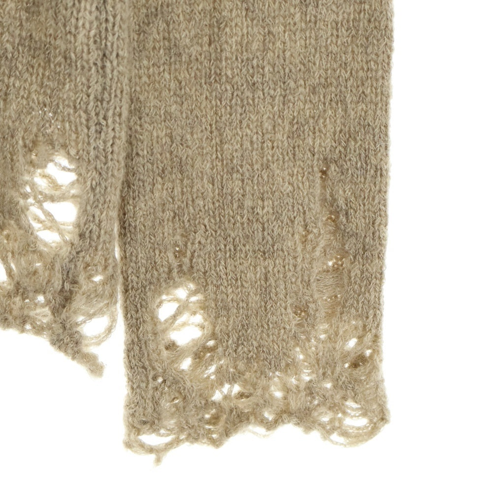 NUMBER (N)INE(ナンバーナイン) 09AW ダメージグランジニット モヘアセーター ベージュ F09-NK011