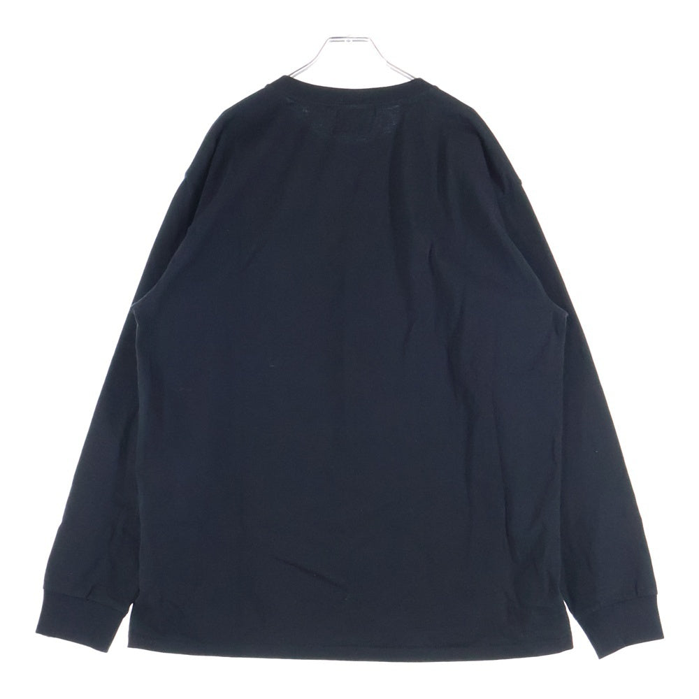 A BATHING APE(アベイシングエイプ) KABUKI college logo 歌舞伎 カレッジロゴ クルーネックロングスリーブTシャツ ブラック