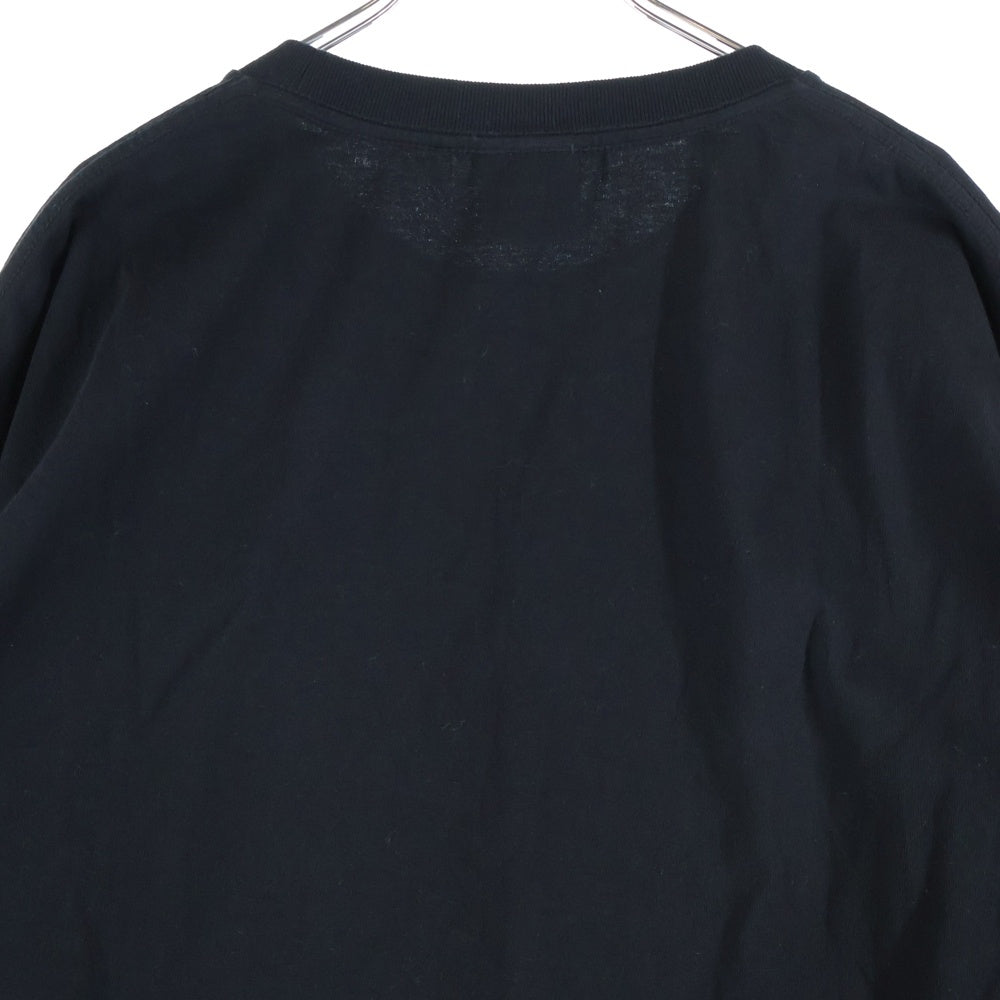 A BATHING APE(アベイシングエイプ) KABUKI college logo 歌舞伎 カレッジロゴ クルーネックロングスリーブTシャツ ブラック