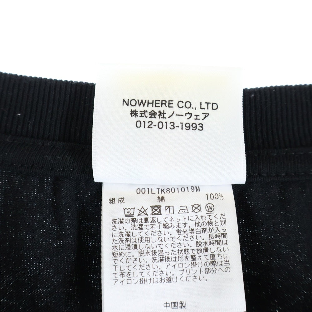 A BATHING APE(アベイシングエイプ) KABUKI college logo 歌舞伎 カレッジロゴ クルーネックロングスリーブTシャツ ブラック