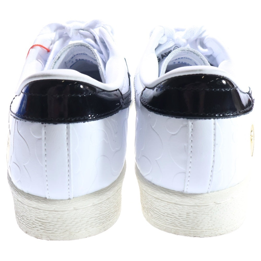 adidas(アディダス) ×A BATHING APE SUPERSTAR V BAPE アベイシング エイプ スーパースター ヴェイプ ローカットスニーカー ホワイト US9.5/27.5cm JR2701