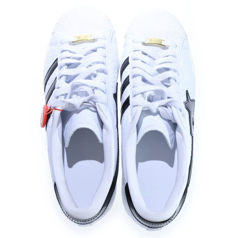 adidas(アディダス) ×A BATHING APE SUPERSTAR V BAPE アベイシング エイプ スーパースター ヴェイプ ローカットスニーカー ホワイト US9.5/27.5cm JR2701