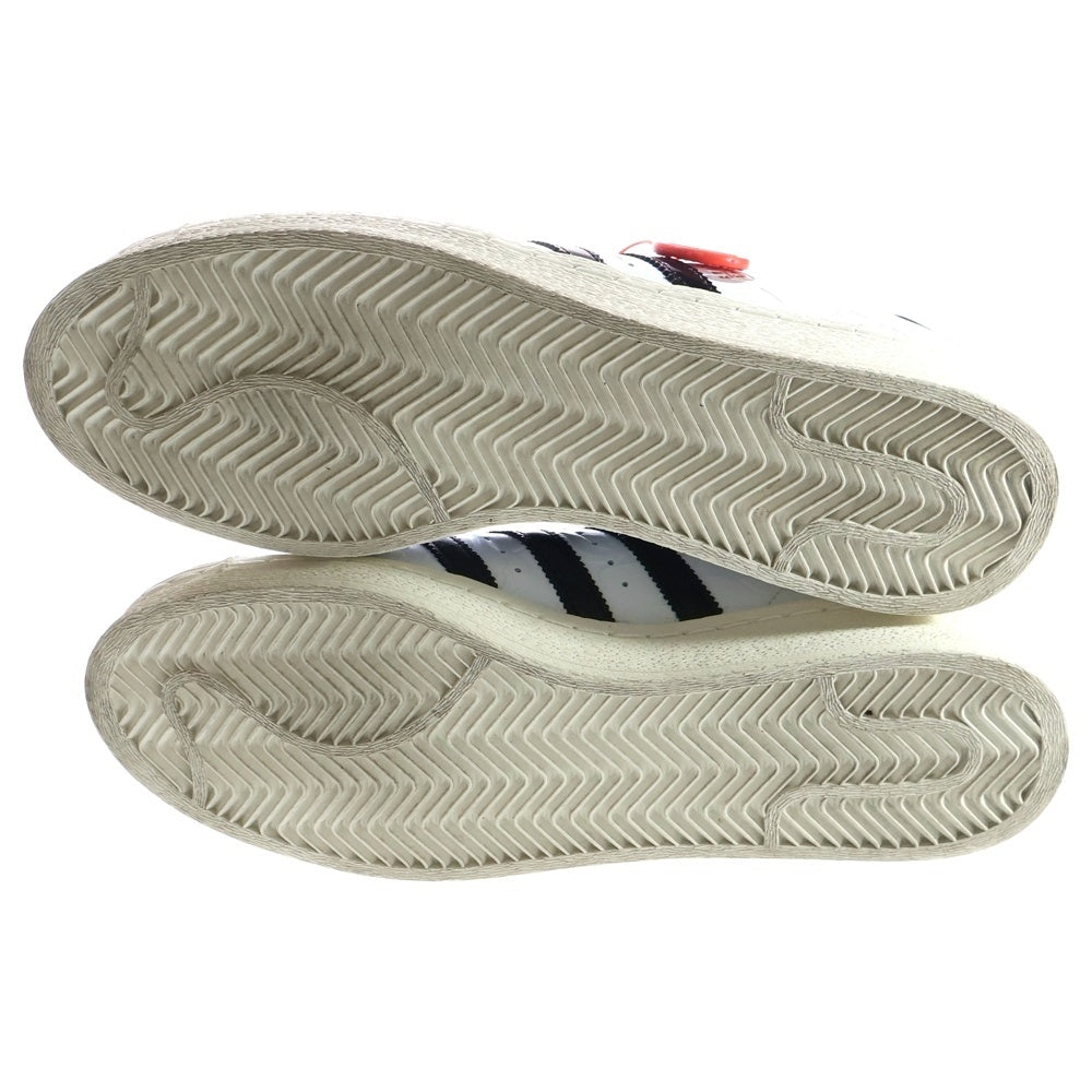 adidas(アディダス) ×A BATHING APE SUPERSTAR V BAPE アベイシング エイプ スーパースター ヴェイプ ローカットスニーカー ホワイト US9.5/27.5cm JR2701