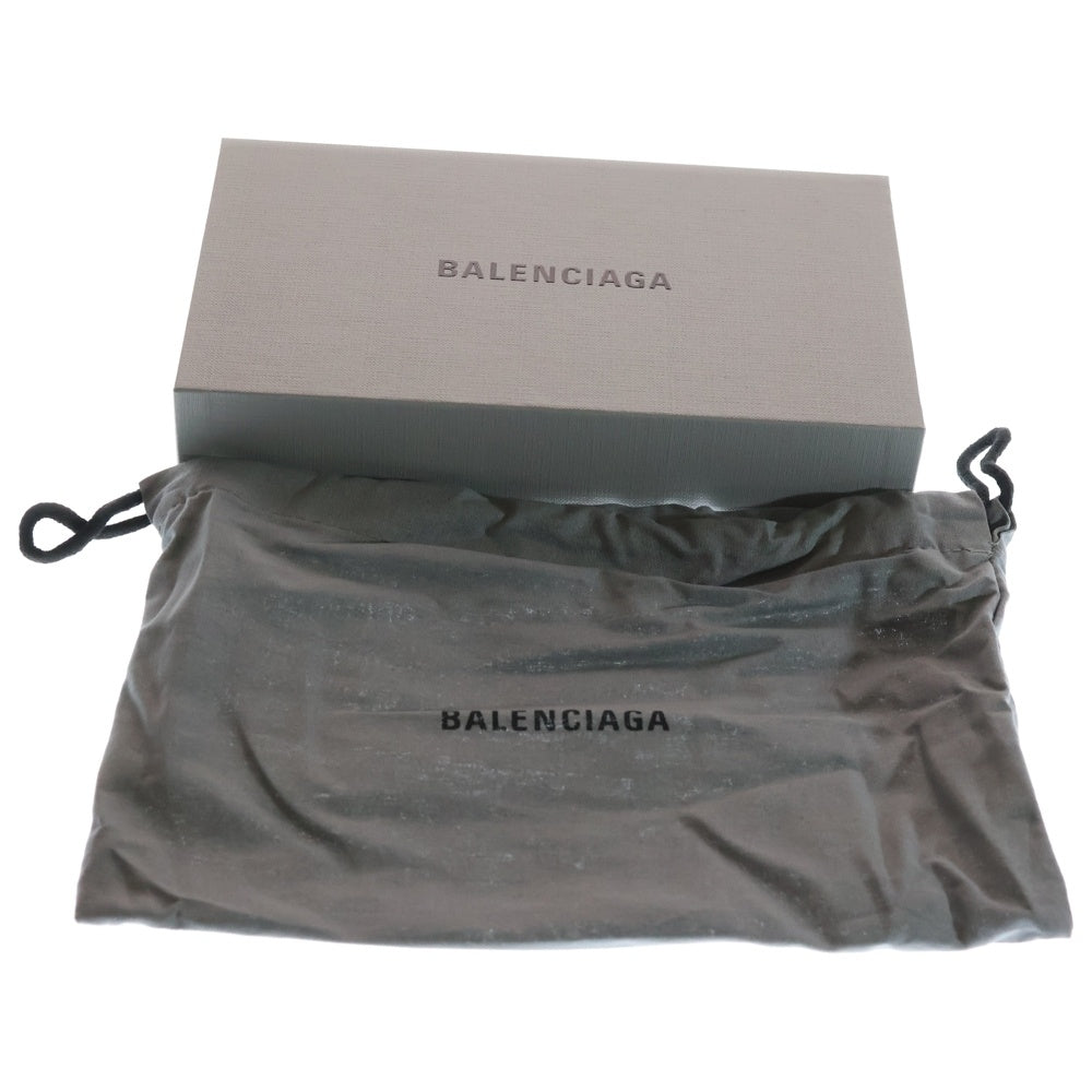 BALENCIAGA(バレンシアガ) CASH CONTINENTAL WALLET 型押し コンチネンタル ラウンドジップ ロングウォレット 594290 1090 ブラック