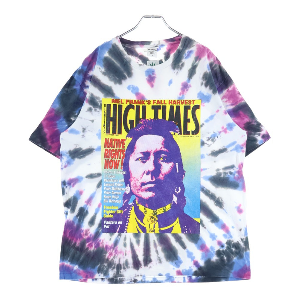 WACKO MARIA(ワコマリア) HIGHTIMES TIE DYE CREW NECK ハイタイムズ フロントプリント クルーネック 半袖Tシャツ マルチ