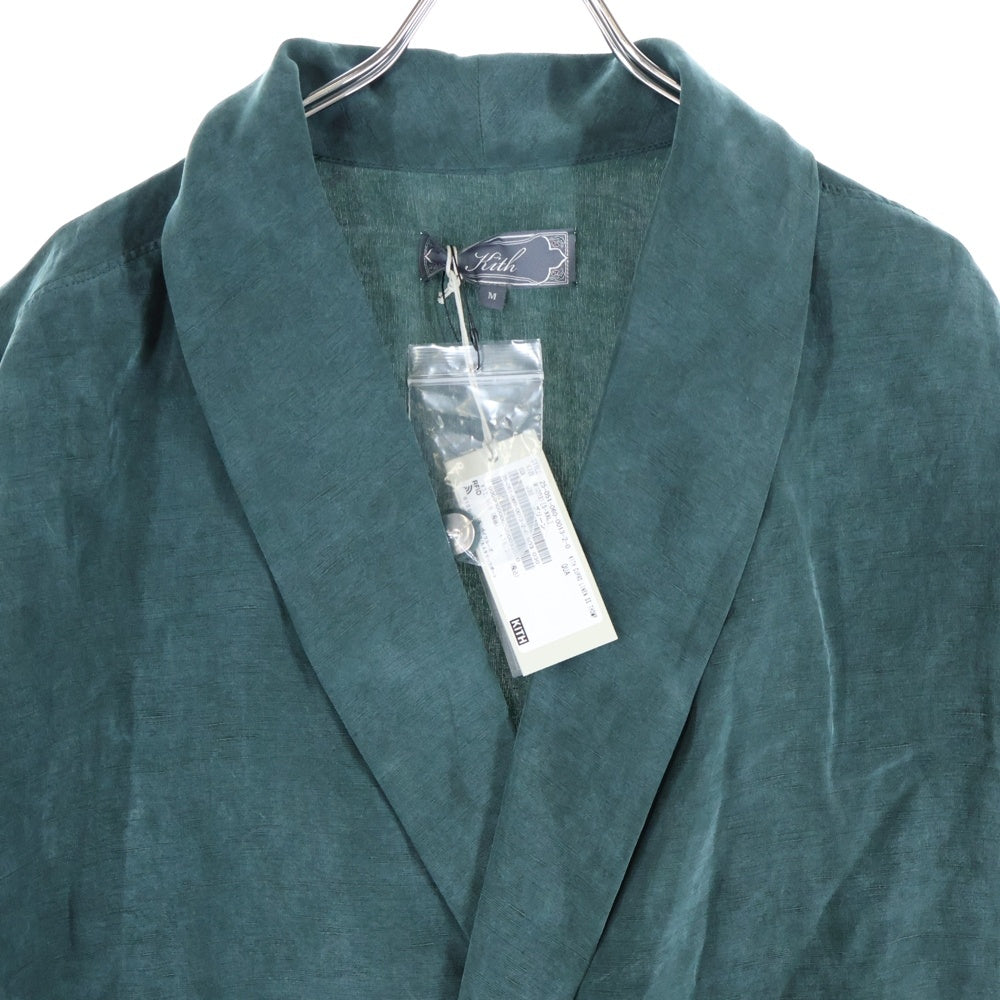 KITH(キス) Cupro Linen Short Sleeve Thompson Crossover Shirt キュプロリネン ショートスリーブ トンプソン クロスオーバー半袖シャツ KHM033480 グリーン