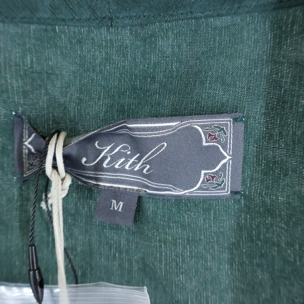 KITH(キス) Cupro Linen Short Sleeve Thompson Crossover Shirt キュプロリネン ショートスリーブ トンプソン クロスオーバー半袖シャツ KHM033480 グリーン