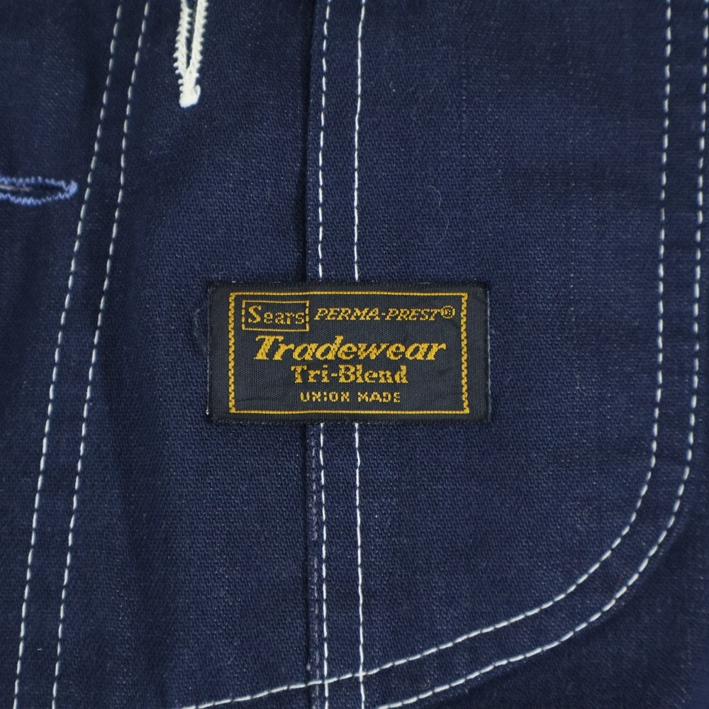 VINTAGE(ヴィンテージ) 70s SEARS 濃紺 トリプルステッチ オーバーオール ネイビー