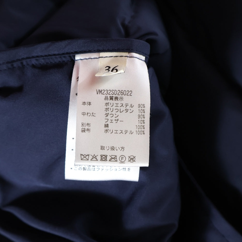 NO BRAND(ノーブランド) VINCENT ET MIREILLE ヴァンソンエミレイユ ステッチレス ダウン コート ネイビー VM232SD26022 レディース