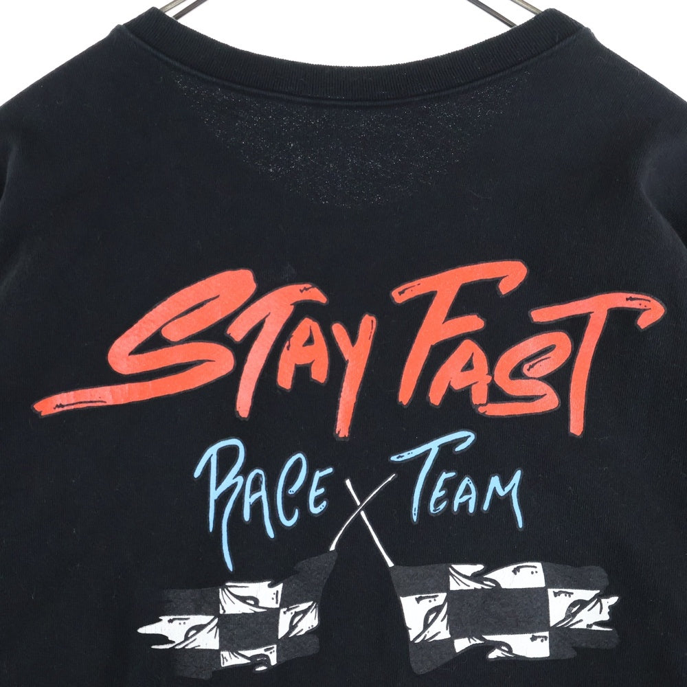 CHROME HEARTS(クロムハーツ) ×MATTY BOY STAYFAST RACE TEAM SWEAT グラフィックプリント クルーネック スウェットトレーナー ブラック