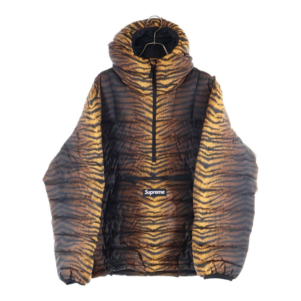 SUPREME(シュプリーム) 25AW Micro Down Half Zip Hooded Pullover Tiger マイクロ ダウン ハーフ ジップ フード プルオーバー ジャケット ブラウン