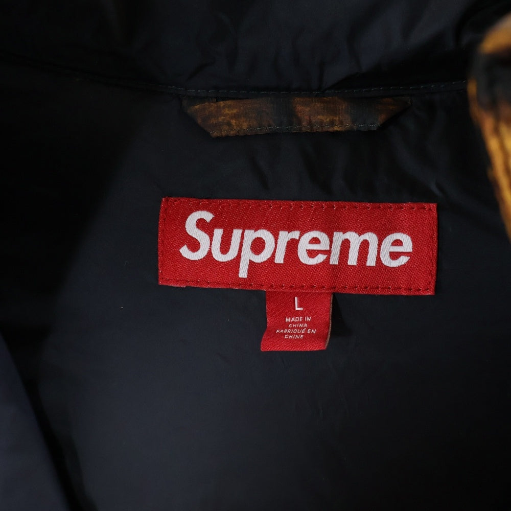 SUPREME(シュプリーム) 25AW Micro Down Half Zip Hooded Pullover Tiger マイクロ ダウン ハーフ ジップ フード プルオーバー ジャケット ブラウン