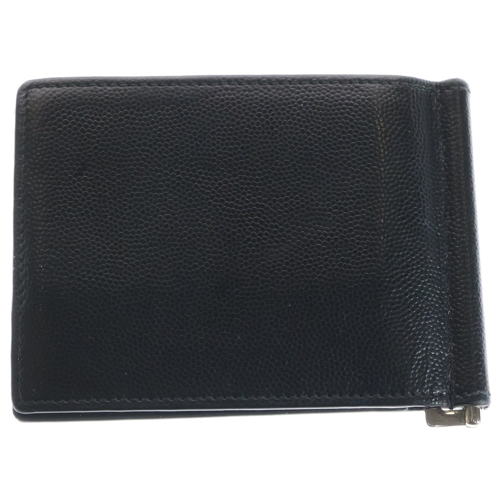 SAINT LAURENT PARIS(サンローランパリ) ロゴ刻印 マネークリップ ブラック