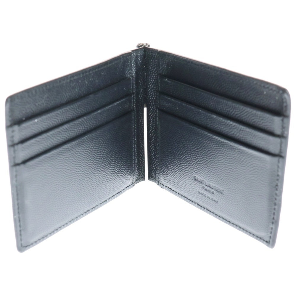 SAINT LAURENT PARIS(サンローランパリ) ロゴ刻印 マネークリップ ブラック