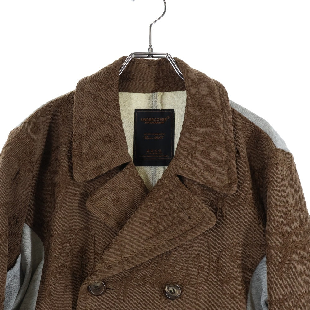 UNDERCOVER(アンダーカバー) 03AW PAPER DOLL期 ジャガート スウェット切替 Pコート