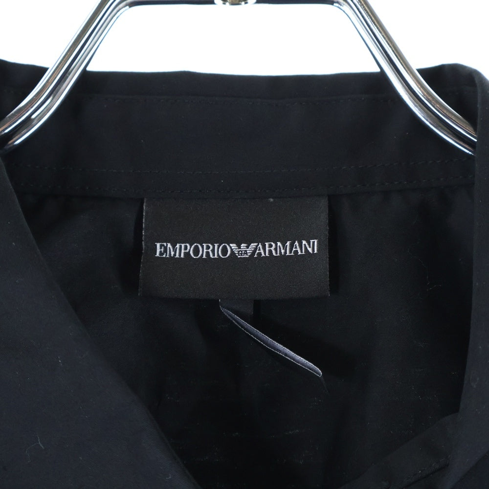 EMPORIO ARMANI(エンポリオアルマーニ) ロゴ刺繍 ロングスリーブシャツ ブラック 3G1CL4 1NHUZ
