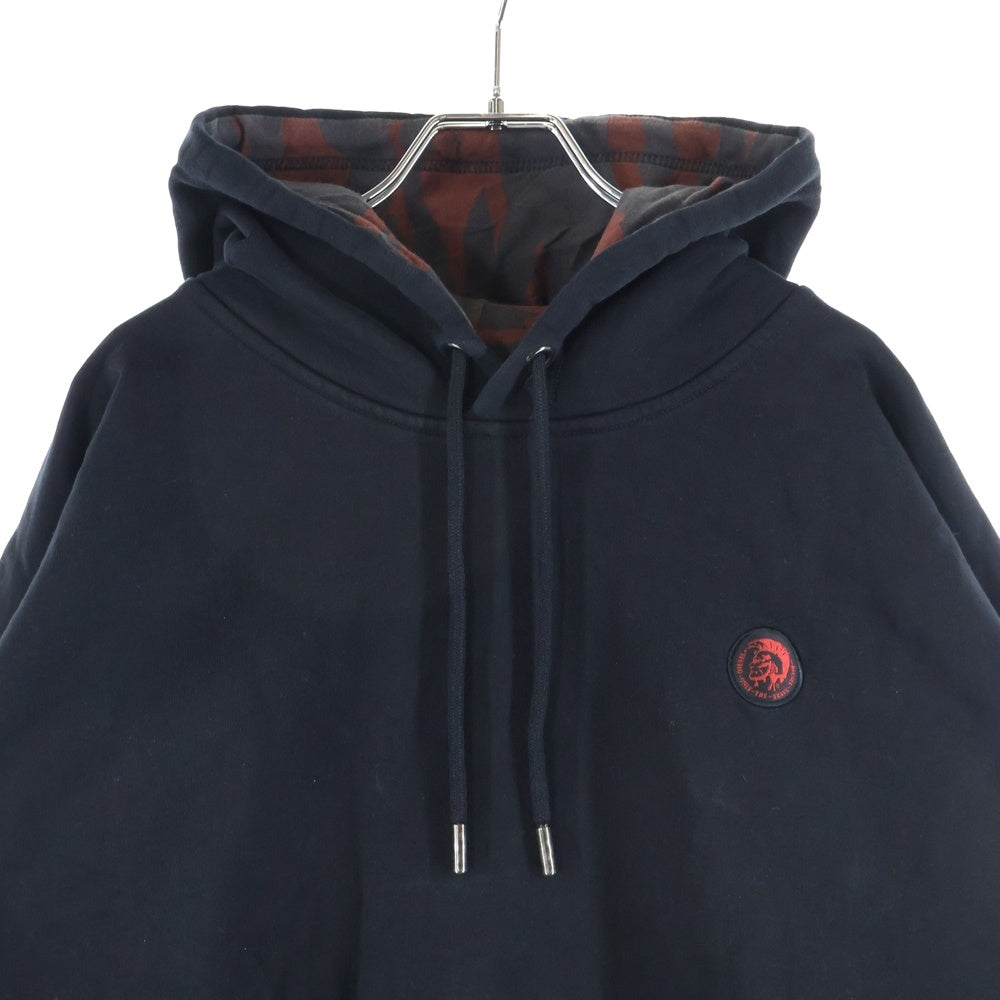 DIESEL(ディーゼル) ×AC MILAN エーシーラン ロゴパッチ プルオーバーパーカー ブラック