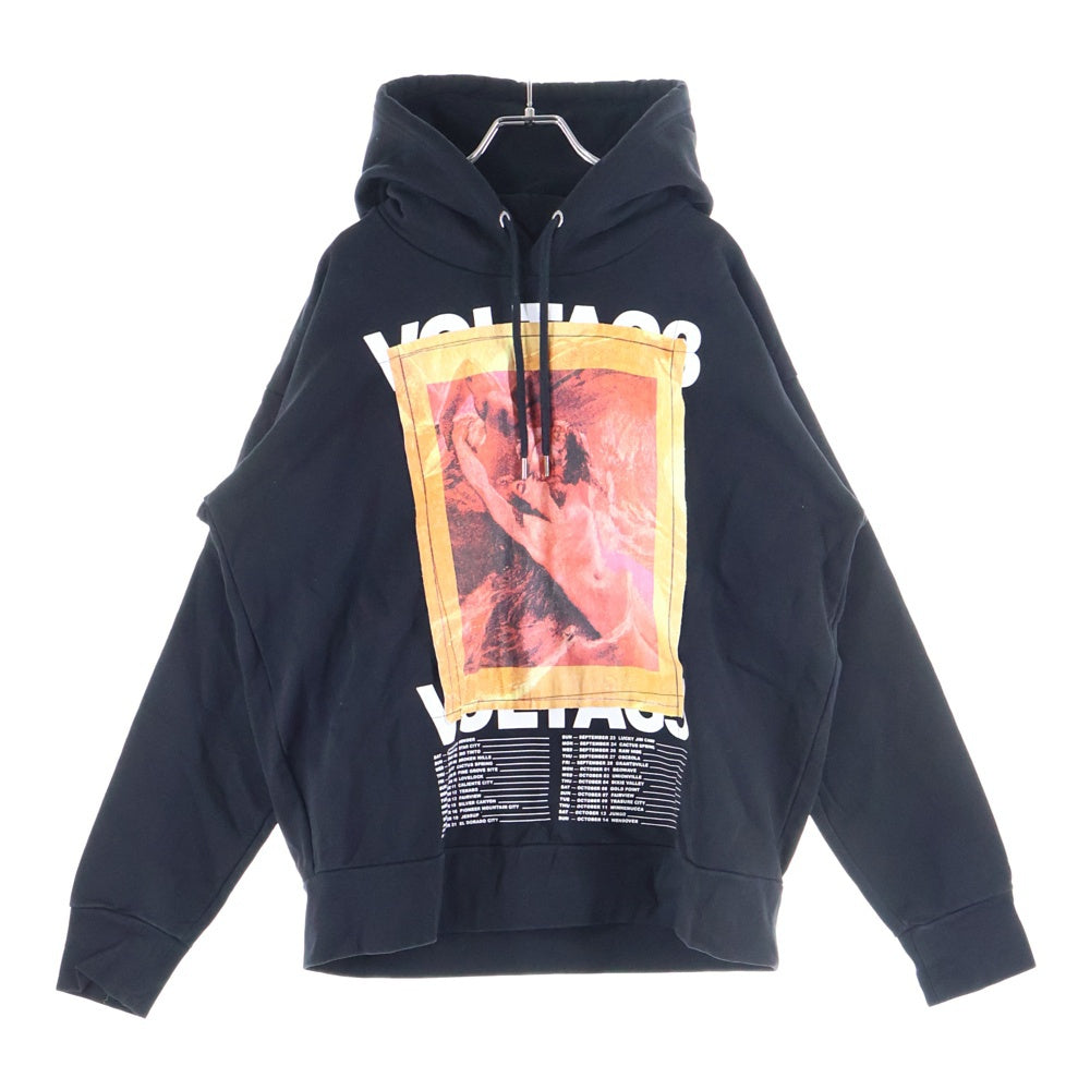 DIESEL(ディーゼル) グラフィックプリント プルオーバーパーカー ブラック