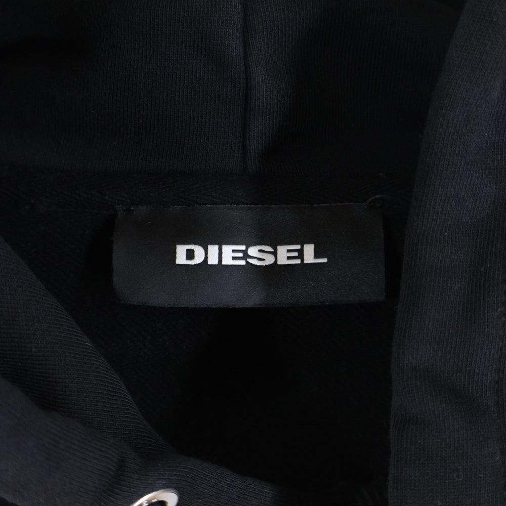 DIESEL(ディーゼル) グラフィックプリント プルオーバーパーカー ブラック