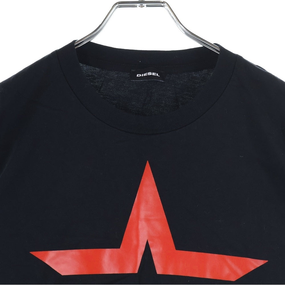 DIESEL(ディーゼル) スタープリント ロングスリーブTシャツ ブラック