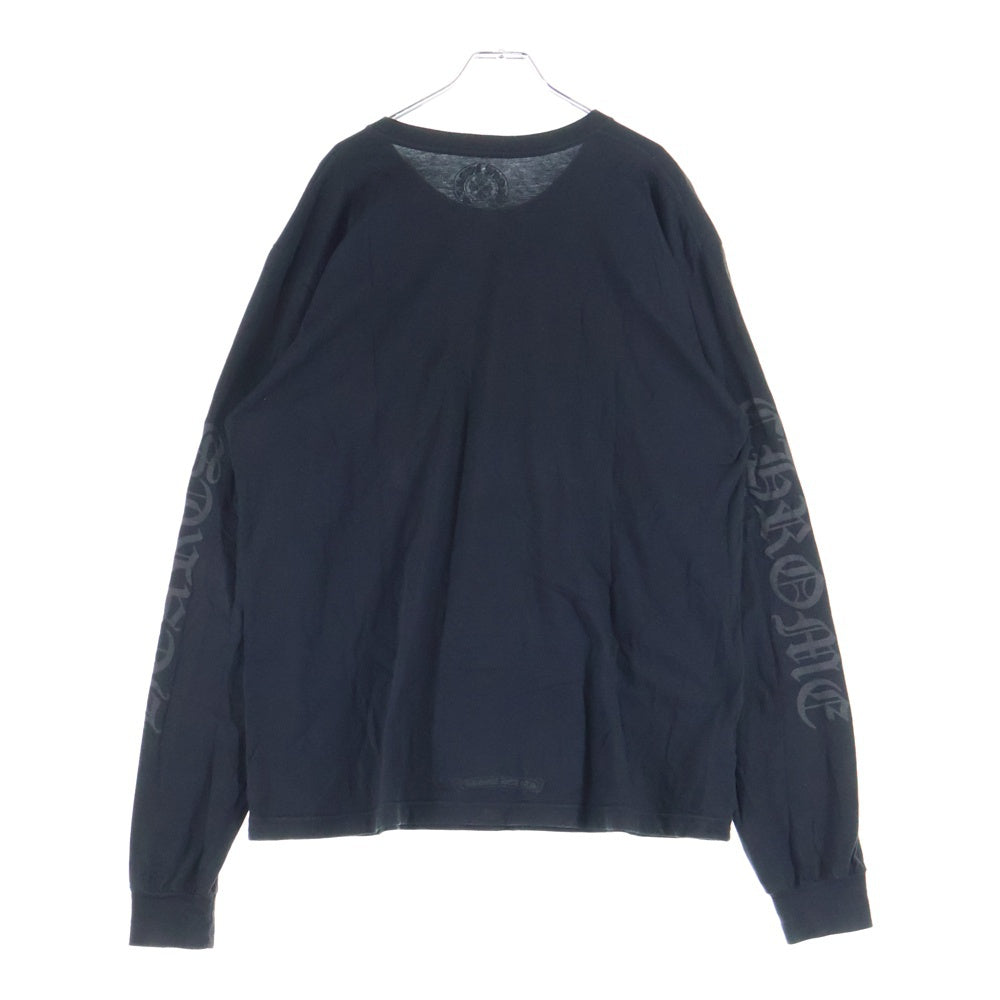 CHROME HEARTS(クロムハーツ) OLD ENGLISH L/S TEE オールドイングリッシュ ポケット ロングスリーブカットソー ブラック