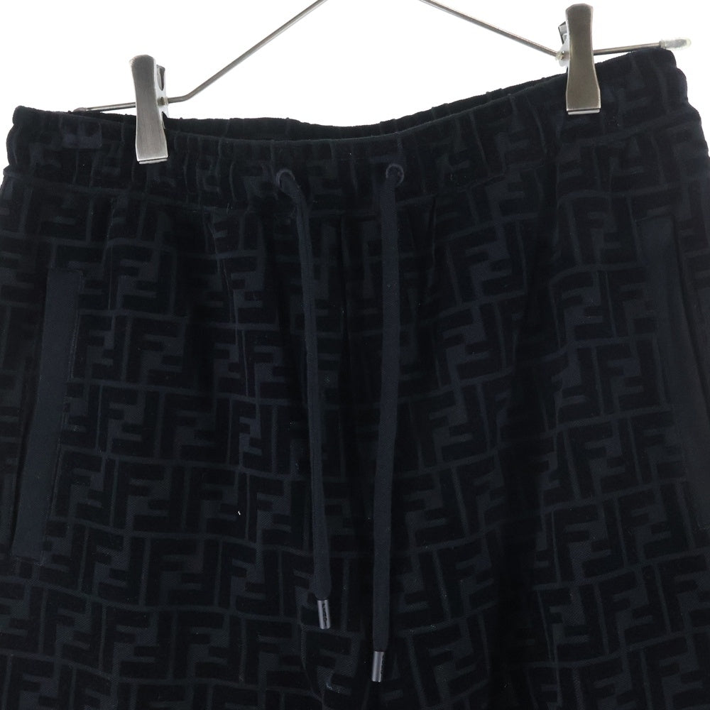FENDI(フェンディ) FFロゴ 総柄 テリーハーフパンツ FB0689 ブラック