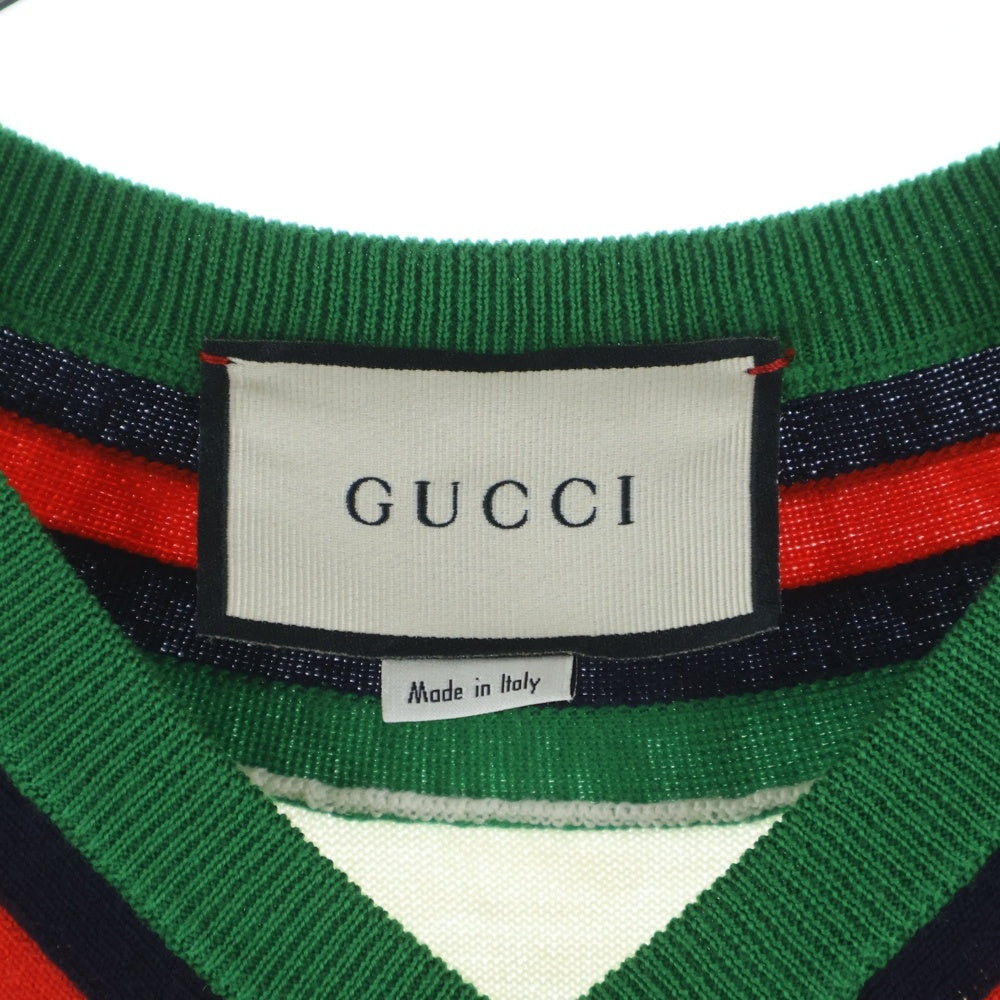 GUCCI(グッチ) V-neck wool sweater ブイネック ウールセーター 576802 XKAUK ホワイト