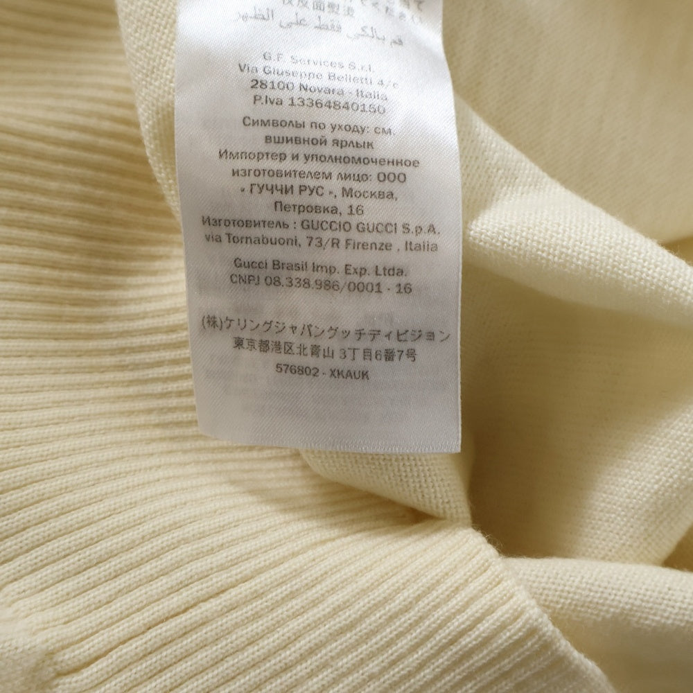 GUCCI(グッチ) V-neck wool sweater ブイネック ウールセーター 576802 XKAUK ホワイト