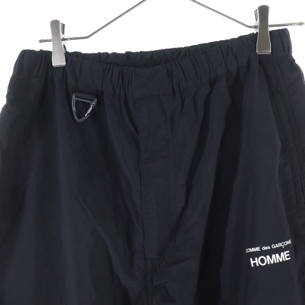 COMME des GARCONS HOMME(コムデギャルソンオム) 25SS ロゴ入り ナイロンタイプライターパンツ HO-P008 ブラック